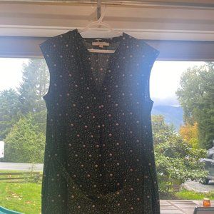 Loft Green Floral Dress